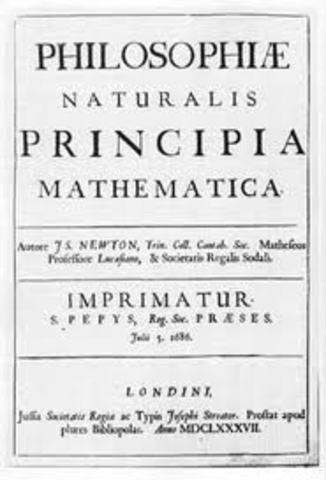 newton publica el libro principios matematicos