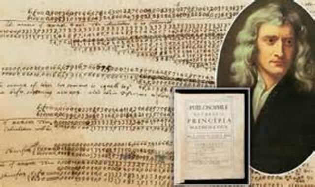 NEWTON PUBLICA EL LIBRO PRINCIPIOS MATEMATICOS