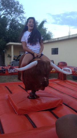 Me subi a un toro mecanico