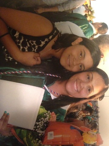 El celebración de la graduación de mi hermana.