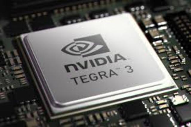 En 2012 aparecen en el mercado tablets y teléfonos inteligentes con el procesador Tegra 3, creado por NVIDIA.