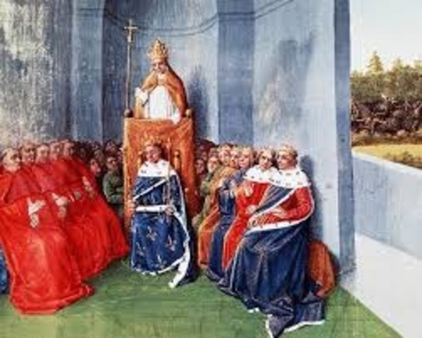 Emperor Alexius I contacts Pope Urban II for military help in the Middle East