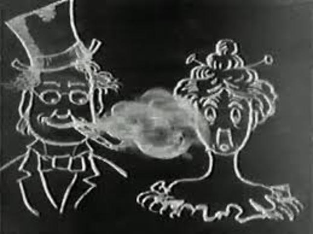 In 1906, Blackton also made the first drawn work of animation on standard film, Humorous Phases of Funny Faces.