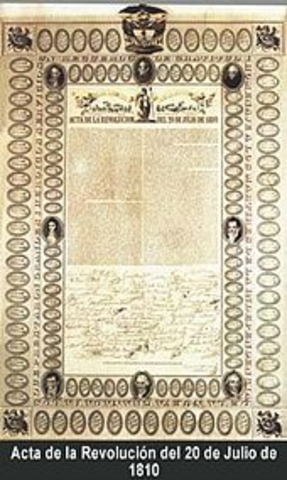 Acta de la revolución del 20 de julio de 1810