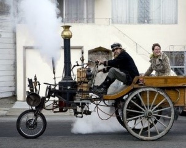 Oil-fired steam car