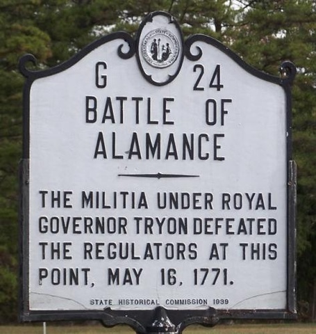 The battle of Alamance