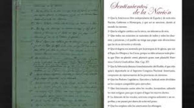 Los "Sentimientos de la Nación"