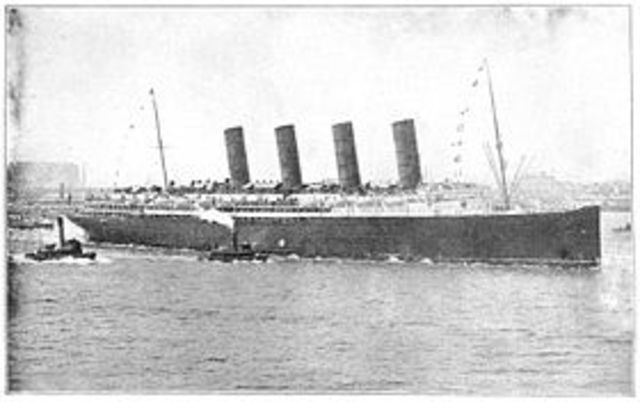 L'RMS Lusitania viene affondato