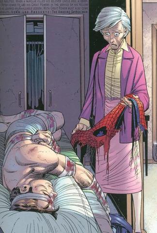 May talks to Peter about him being Spider-Man