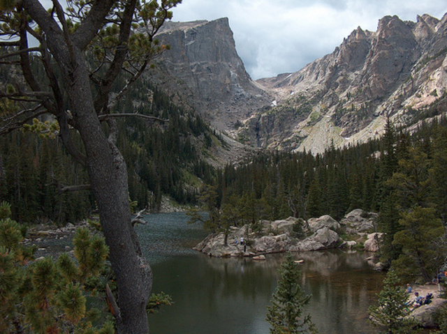 Clark sees a mountain range in the distance.