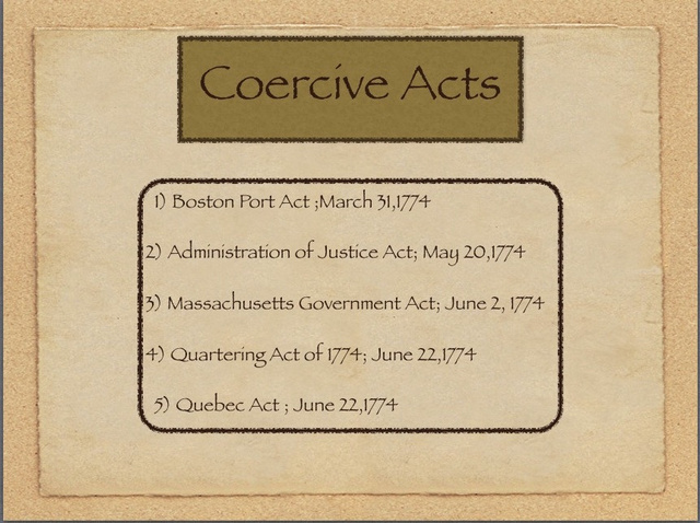 Coercive Acts