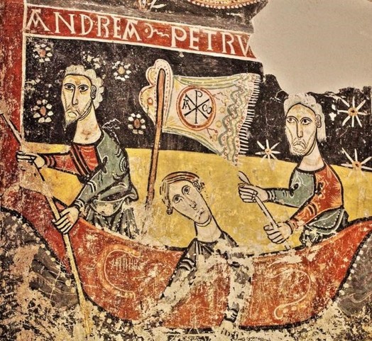 Pinturas románicas en iglesias