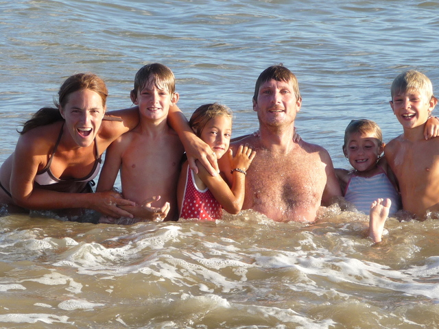 Con mi familia en Mar del Sur