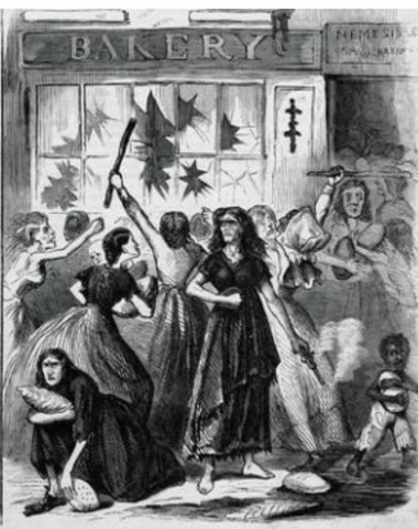 Parisian women rioted over price of bread.