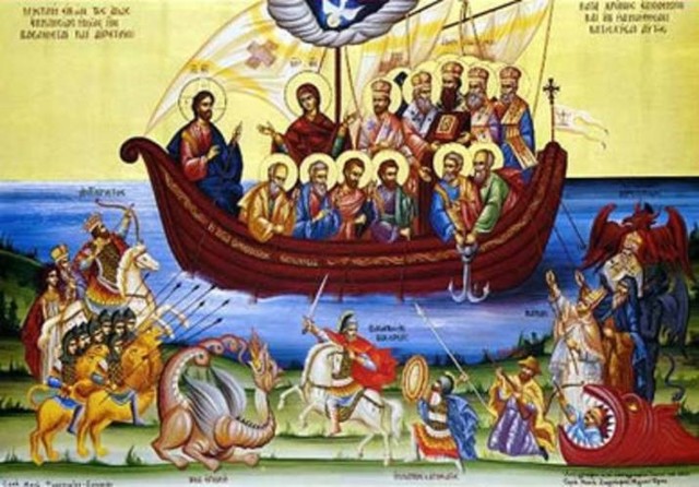 Cisma de la iglesia bizantina y de la iglesia romana.