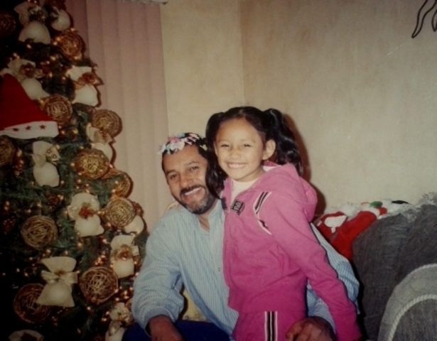 Noviembre: Mi papá Alonso y yo.