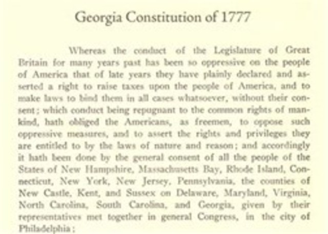 Georgia Constitution of 1777