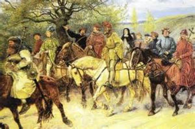 Chaucer writes The Canterbury Tales.