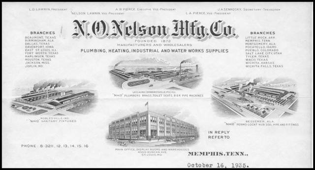 N.O. Nelson Company was founded in St. Louis.  He shared the profits with employees.