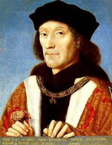 First Tudor King King Henry VII is Throned