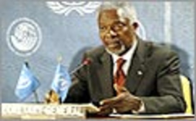 Secretario General de las Naciones Unidas:Kofi Annan