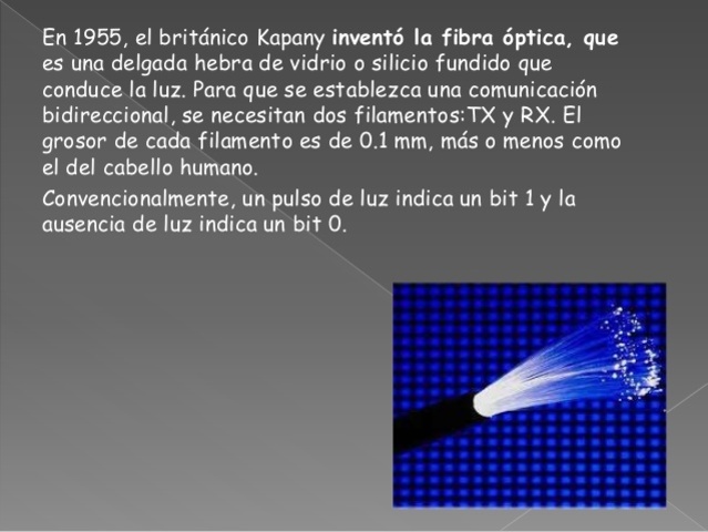 Kapany inventa la fibra óptica
