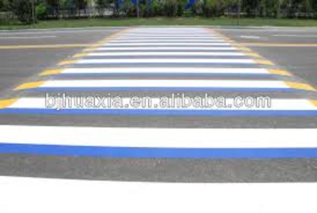 se marcan la superficie de las carreteras