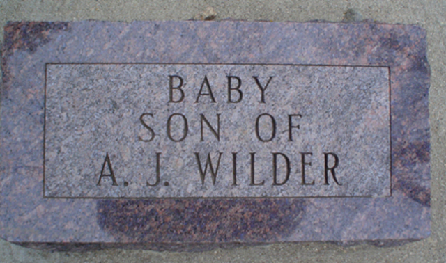 Baby Boy Wilder Dies