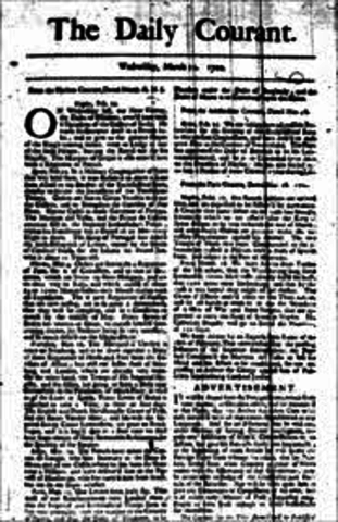 Newspapers are first published in London