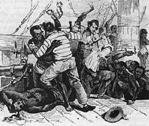 Slaves rose in rebelion on the Sally