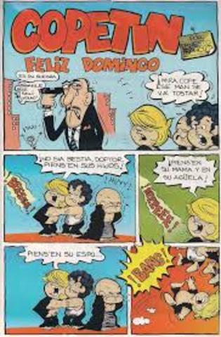 "Copetín" empieza a plublicarse en el diario El Tiempo, realizada por Ernesto Franco