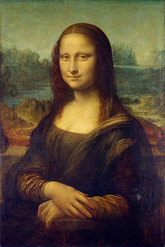 Leonardo da Vinci paints the Mona Lisa
