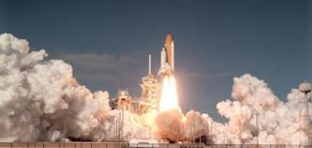 Space Shuttle Columbia takes off for mission