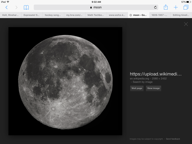 First Spotting Of The Moon Through A Telescope.