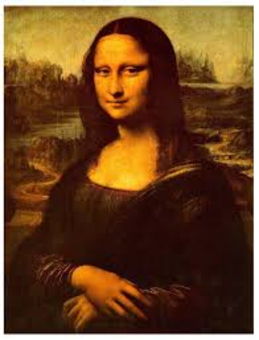 Leonardo da Vinci paints the Mona Lisa