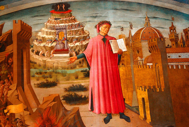 DANTE ESCRIBE LA DIVINA COMEDIA