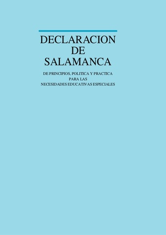Declaración de Salamanca