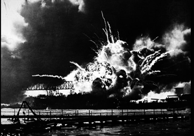 Japan attacks Pearl Harbor and the US enters the war
