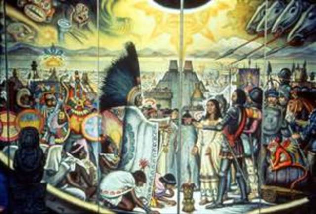 Cortes conqures the aztecs