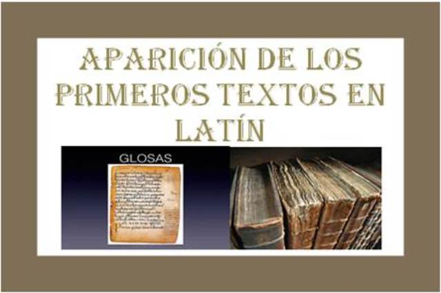 Aparición de los primeros textos en latín
