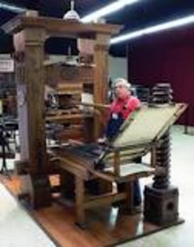 The printing press is developed.