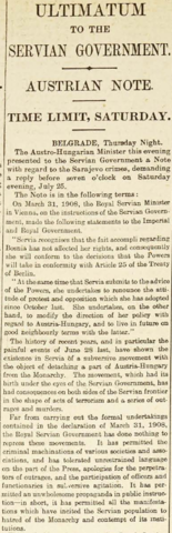 Austria ultimatum to Serbia