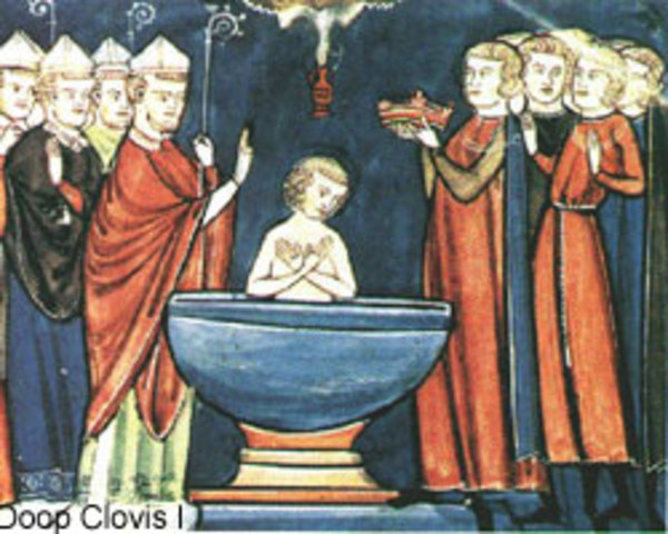 Clovis 1 converts to christianity