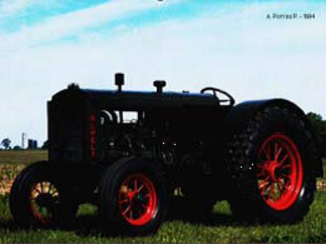 Tractor con neumáticos.