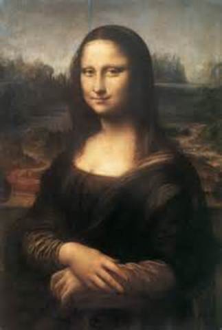 Leonardo da Vinci paints the Mona Lisa