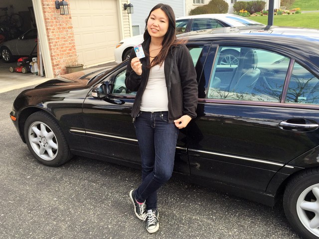 El dia yo recibi mi licencia de conducir