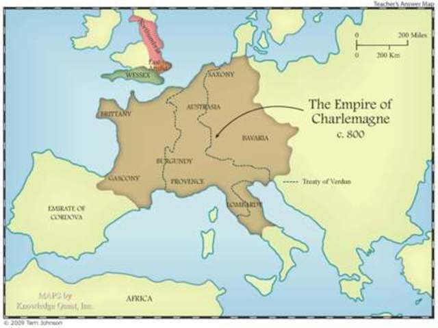Charlemagne crowned emperor of Rome!