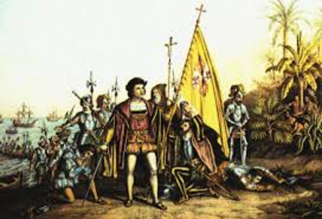 Christopher Columbus reaches the Americas