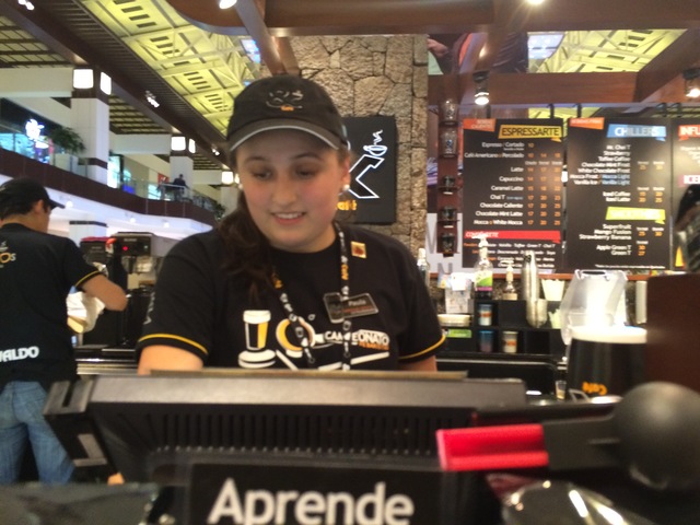 & café como barista