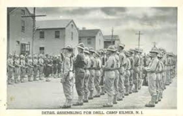 Construction began on Camp Kilmer, New Brunswick, NJ, as as major staging area for Port of NY
